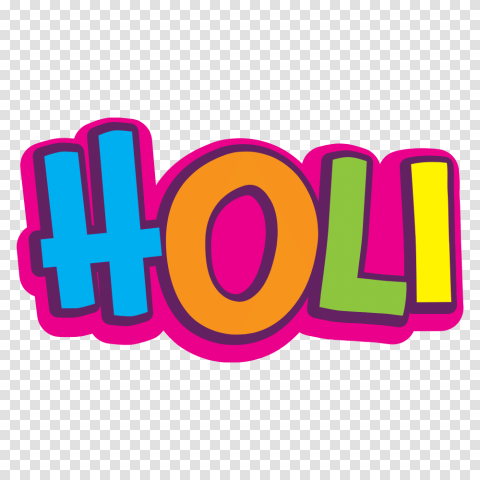 Holi Png Text Image Colorful Editing Stock Photo