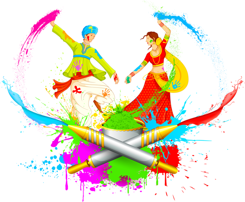Holi Radha Krishna Hd PNG