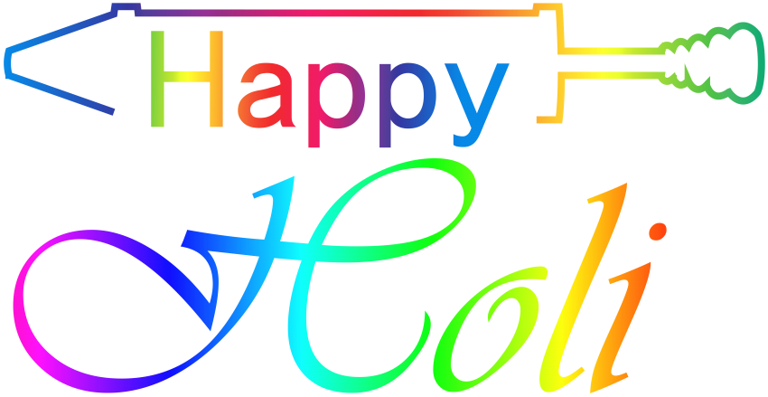Holi Text PNG festival Download