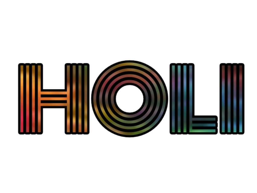 Holi Text PNG Image Full HD Download