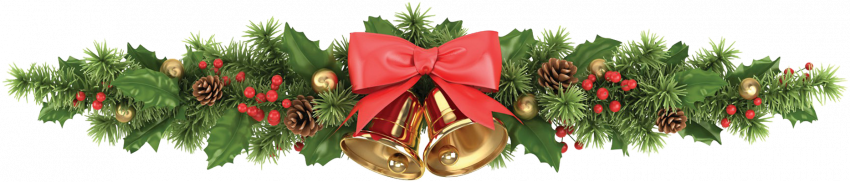Holly Christmas Garland PNG Transparent
