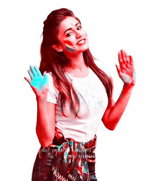 Hot Girls PNG Image For Happy Holi Editing HD Colorful