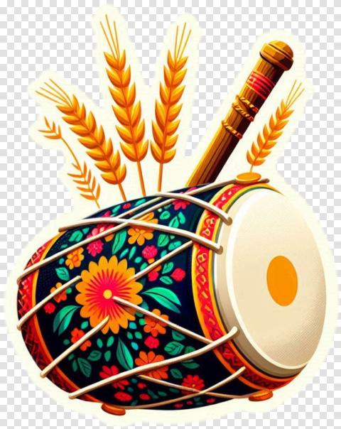 India Lohri Dhol Png For Cb Editing Image