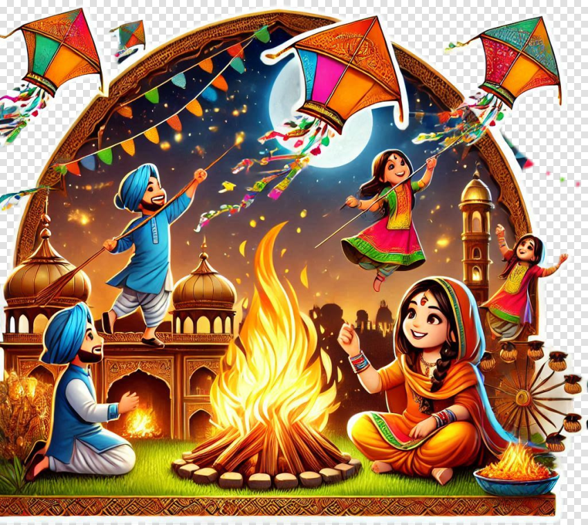 India Lohri Editing Hd Png With Festive Wishes