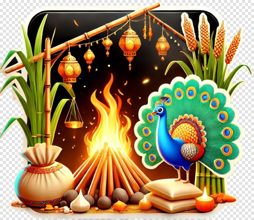 India Lohri Png Hd Editing Featuring Bonfire Scenes