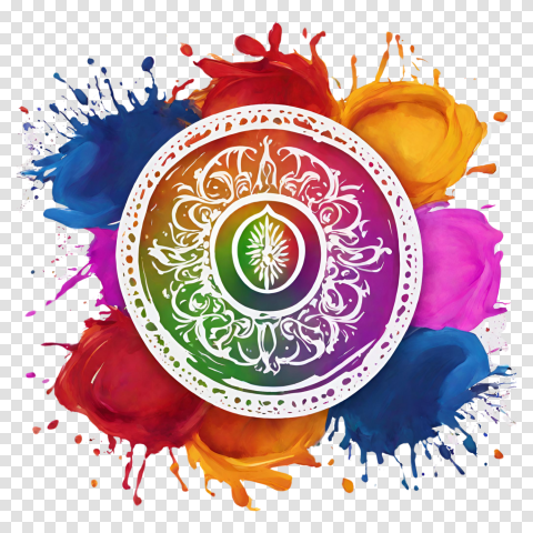 Indian Festival Happy Holi Colors Cb Editing Png