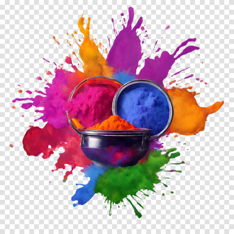 Indian Festival Holi Colors Png Editing Image