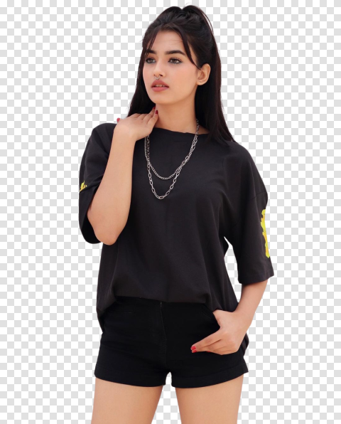 Indian Girl PNG Free Photo With Black Drees