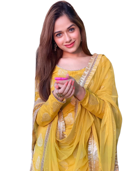 Jannat Zubair Quite Girls Png in Yellow Dress