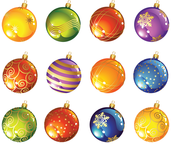 Merry Christmas Baubles PNG Images Full HD