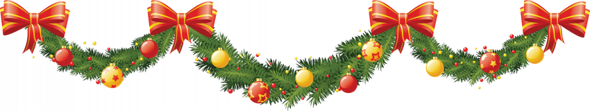 Merry Christmas Garland PNG Download Free HD