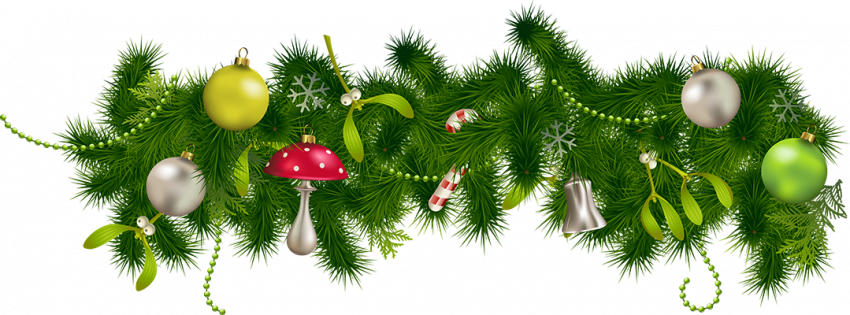 Merry Christmas Garland PNG Download Free HD