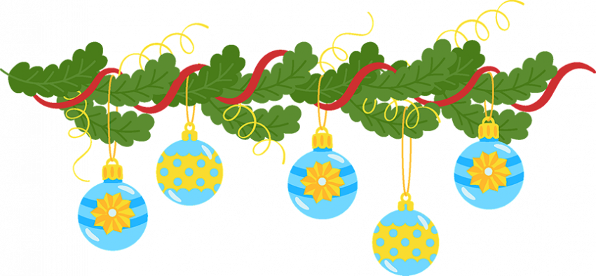 Merry Christmas Garland PNG Free Download