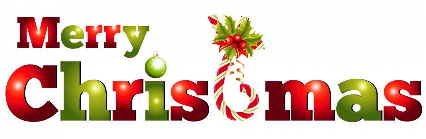 Merry Christmas Text Design PNG Clipart