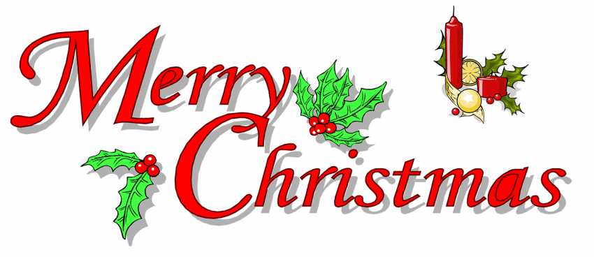 Merry Christmas Text Design PNG Clipart