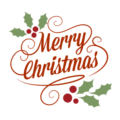 Merry Christmas Text PNG Transparent HD