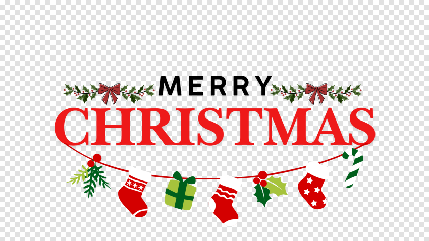 Merry Christmas Text Svg Free Png Clipart