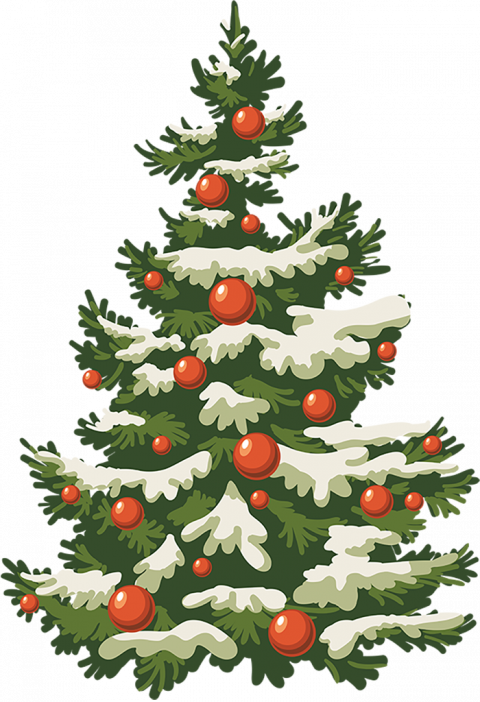 Merry Christmas Tree PNG Transparent Background