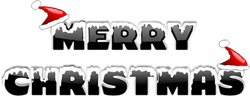 Merry Christmas Word PNG Download Free