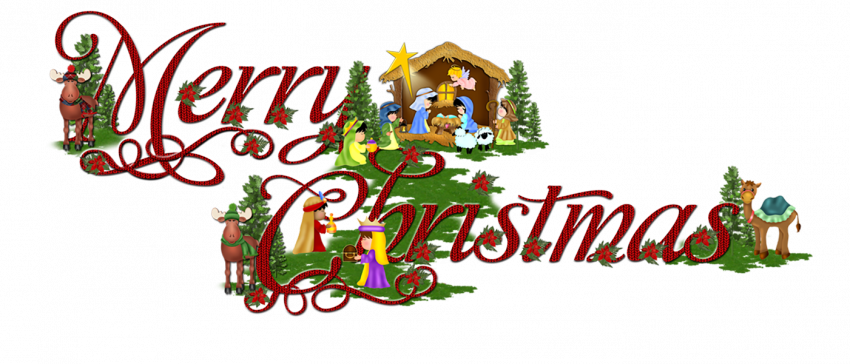 Merry Christmas Word PNG Download Free