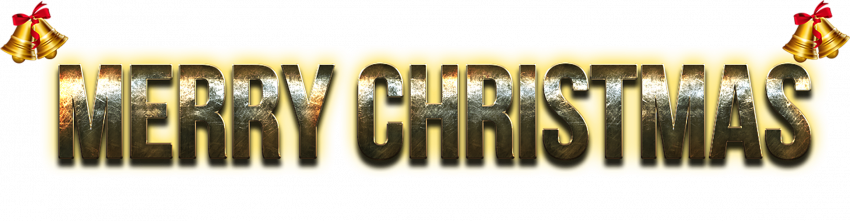Merry Christmas Word PNG Download Free