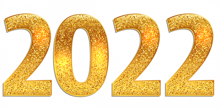 New Year 2022 Text PNG Free HD Transparent Background
