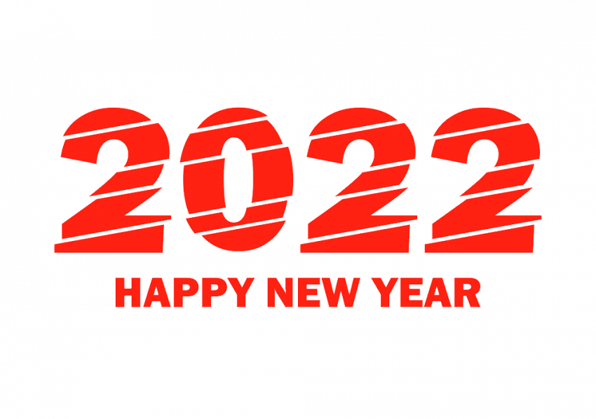 New Year 2022 Text PNG Full HD Transparent Background
