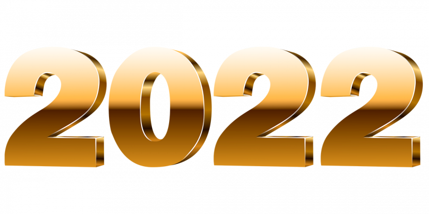 New Year 2022 Text PNG HD Transparent Background