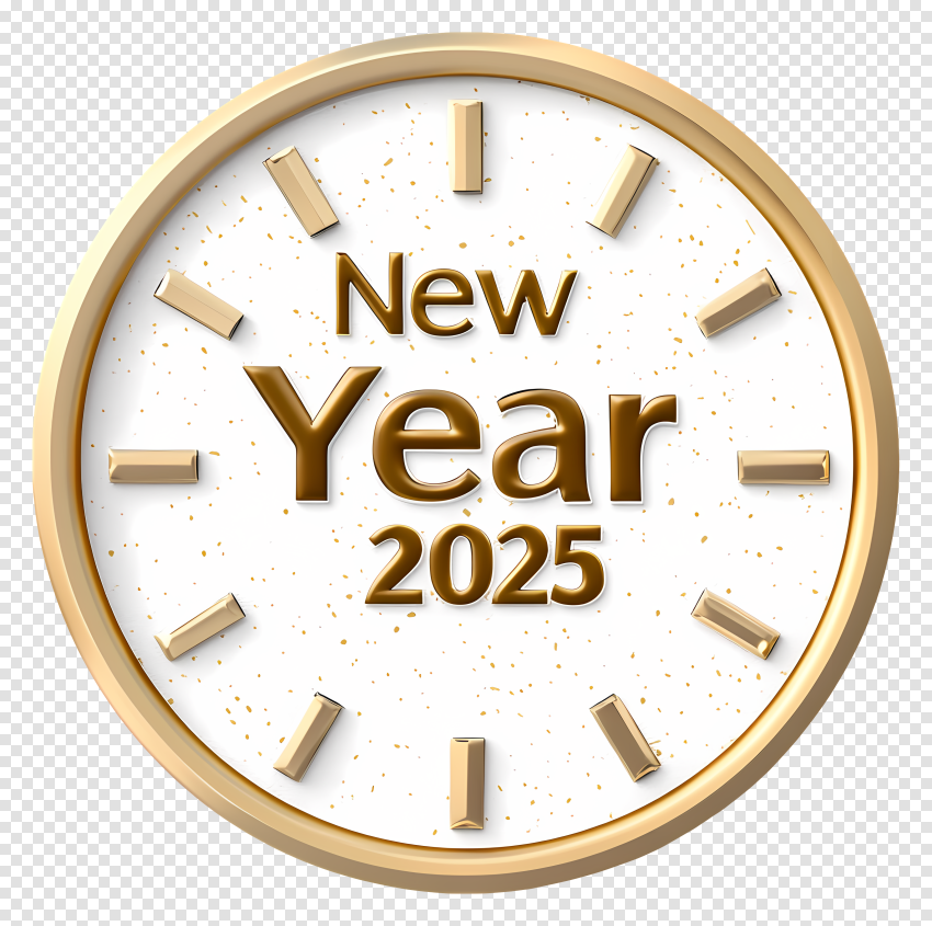 New Year 2025 Watch Png Clipart Text