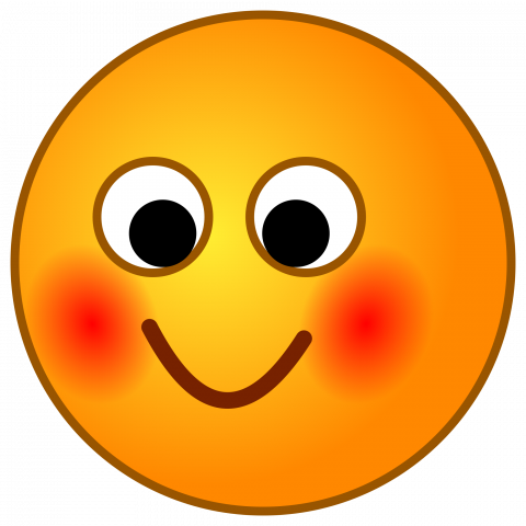 Orange shyness png image Emoji Download