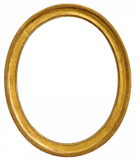 Oval frame Png Golden Full HD Download