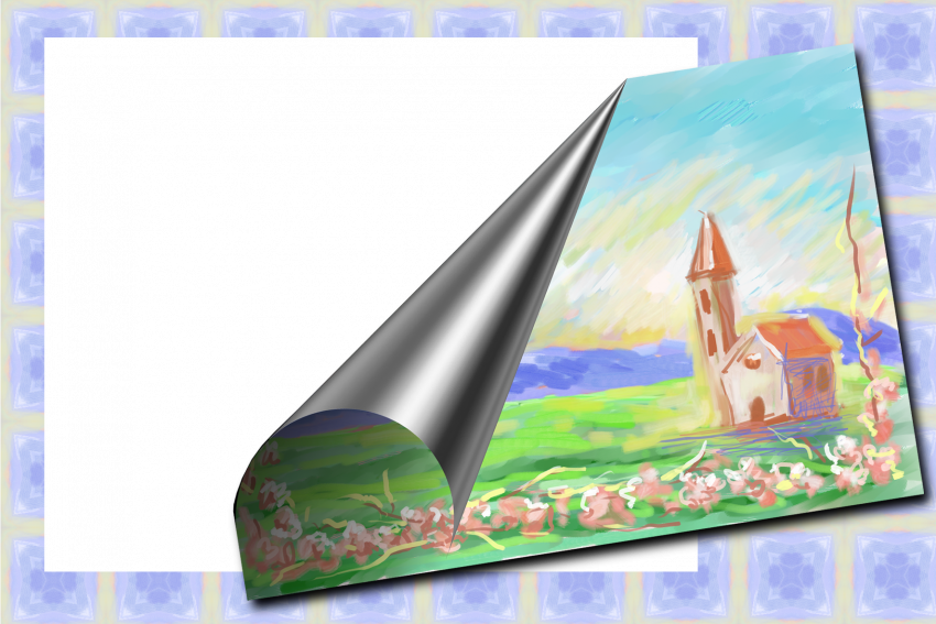Painting children frame page curel Full HD