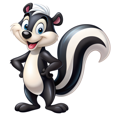 Pepe le pew cartoon character Png transparent background