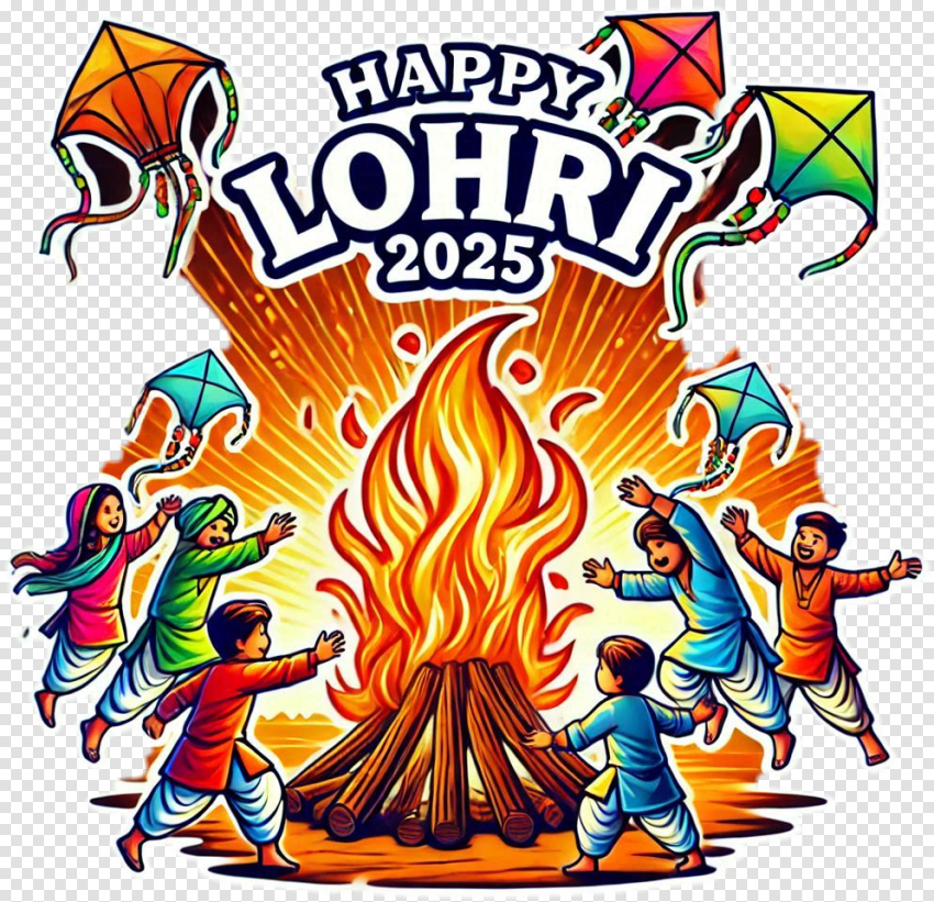 Picsart Free Happy Lohri Png With Punjabi Culture Theme