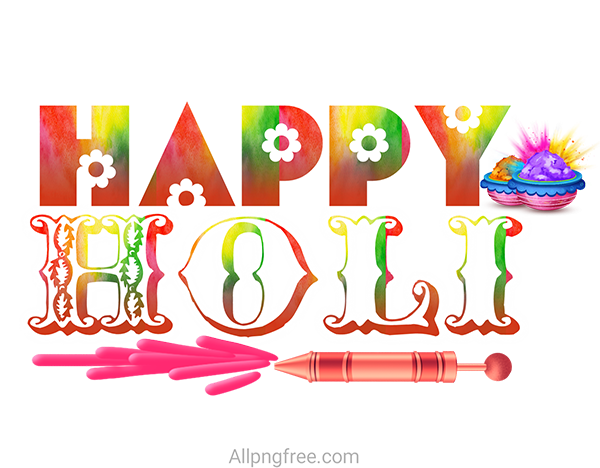 Picsart Holi Text PNG Transparent Image Download HD