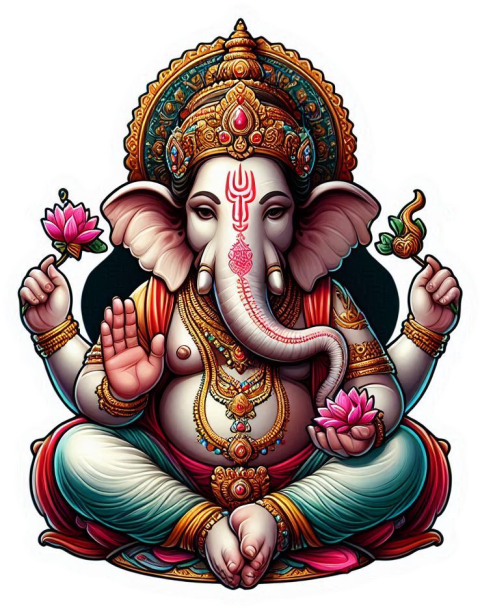 Premium Ganesha png for ganesh Chaturthi celebration posts