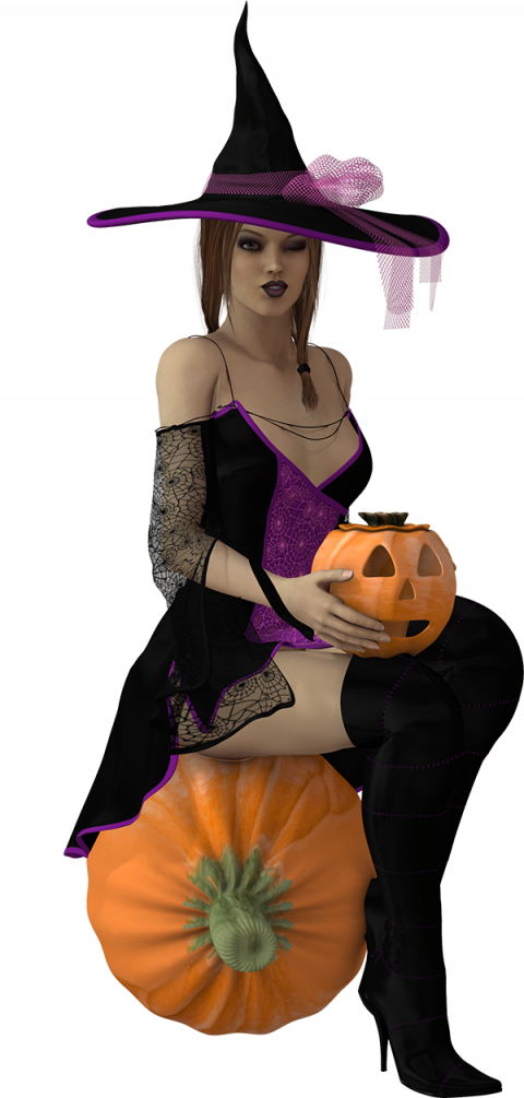 Pumpkin Halloween Face PNG Transparent