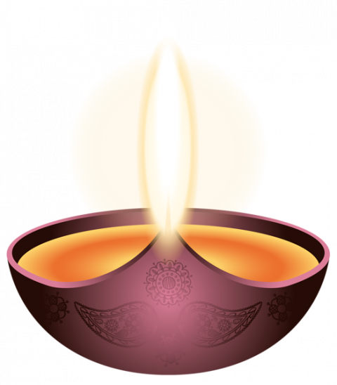 Purple Diwali Diya PNG Image HD
