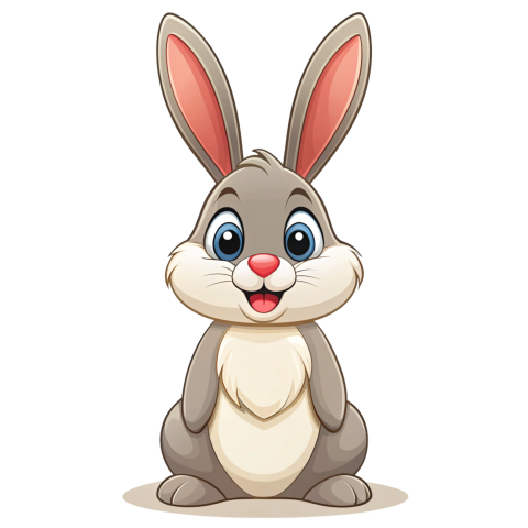 Rabbit cartoon character png Clipart Free Vector