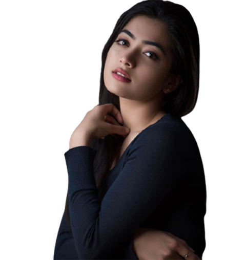 Rashmika Mandanna PNG In Black Dress