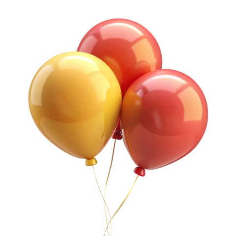 Red And Yellow Balloons Png Image download free