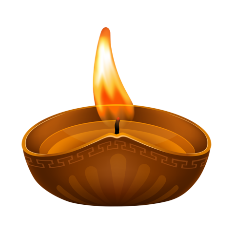 Red Diwali Dia PNG Transparent Image HD