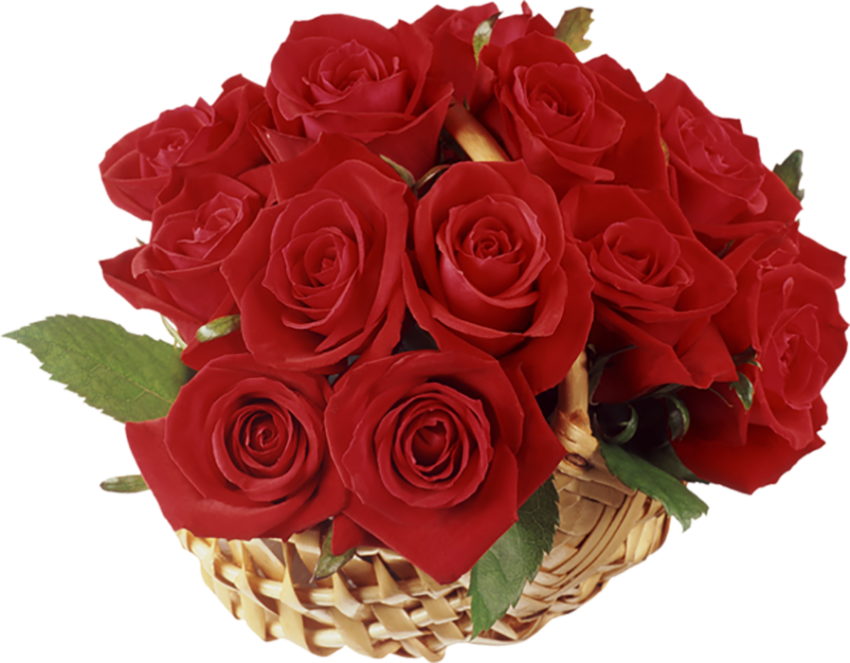 Red Rose Bouquet Flowers PNG Download