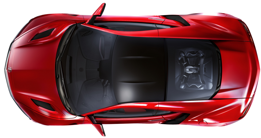 Red Top view Car PNG Transparent HD