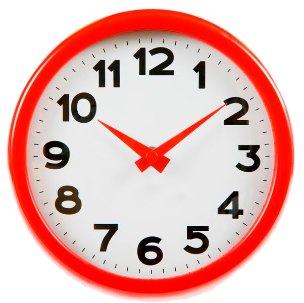 Red Wall Clock Png Image free Download