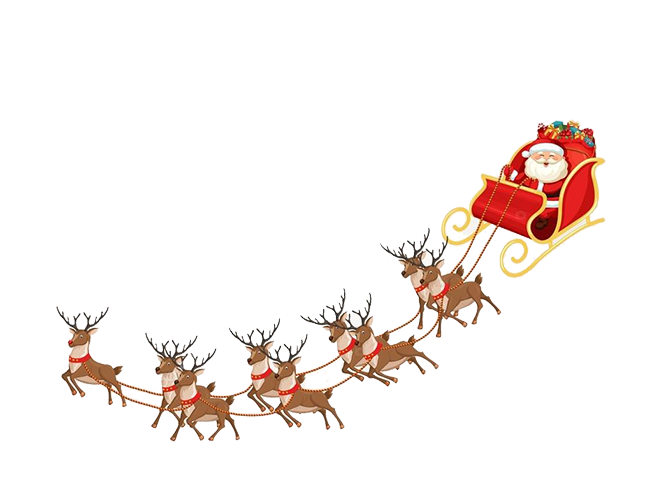 Reindeer Sleigh PNG Download Image