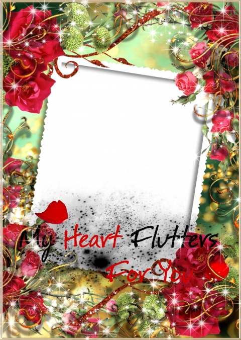 Rose Flower Frame PNG Free Transprant