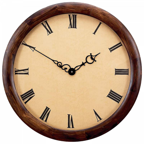Round wall clock transparent image