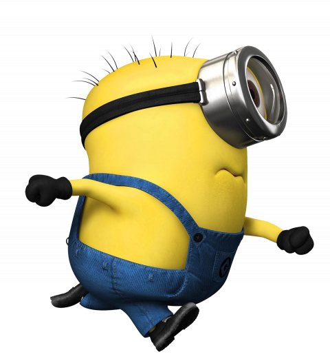 Runing Minions Cartoon PNG Transparent Pic