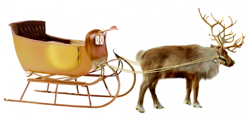 Santa Claus Sleigh PNG Image Full HD